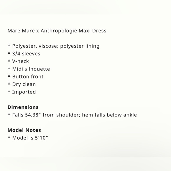 NWT Mare Mare x Anthropologie Maxi Dress in Slate Blue (XS) - Picture 6 of 6